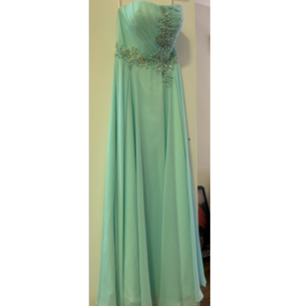 Women's Prom Gown/Party Gown Seafoam Blue/Green